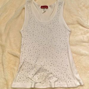 Bedazzled White Top
